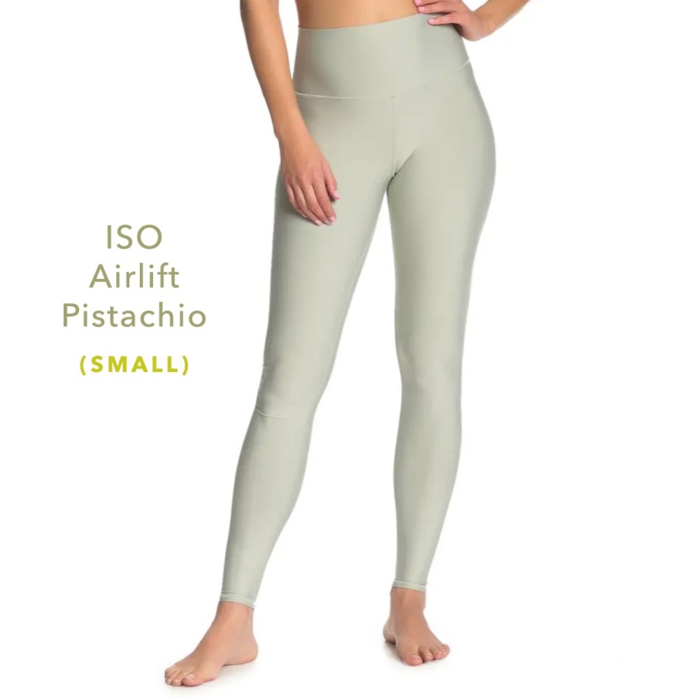 ISO Alo Yoga Airlift Leggings: Pistachio